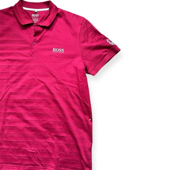 HUGO BOSS Red Polo Shirt Men’s size XXXL Royal County Down Golf Club - Picture 7 of 11